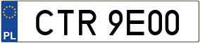 Trailer License Plate